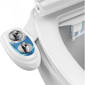 Bidet Attachment, Non-Electric Self-Cleaning Bidet Seat Attachment (Blue/White)